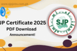 SJP Certificate 2025 PDF Download | www.sjp.gos.pk