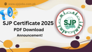 SJP Certificate 2025 PDF Download | www.sjp.gos.pk
